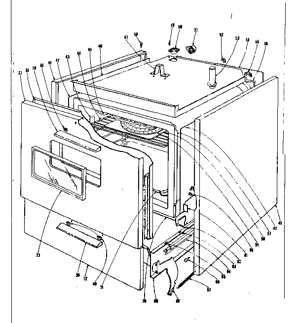 Kenmore 101933634 body section diagram