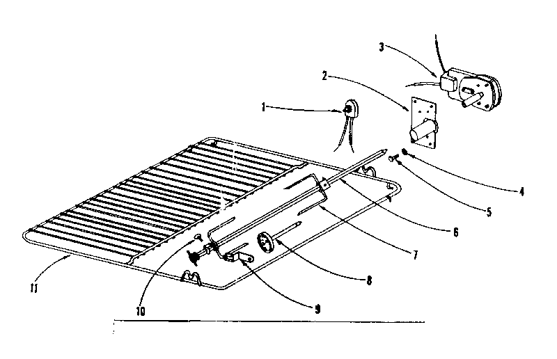 Kenmore 101933634 accessory - rotisserie diagram