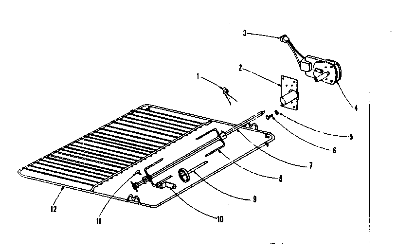 Kenmore 101933635 accessory - rotisserie diagram