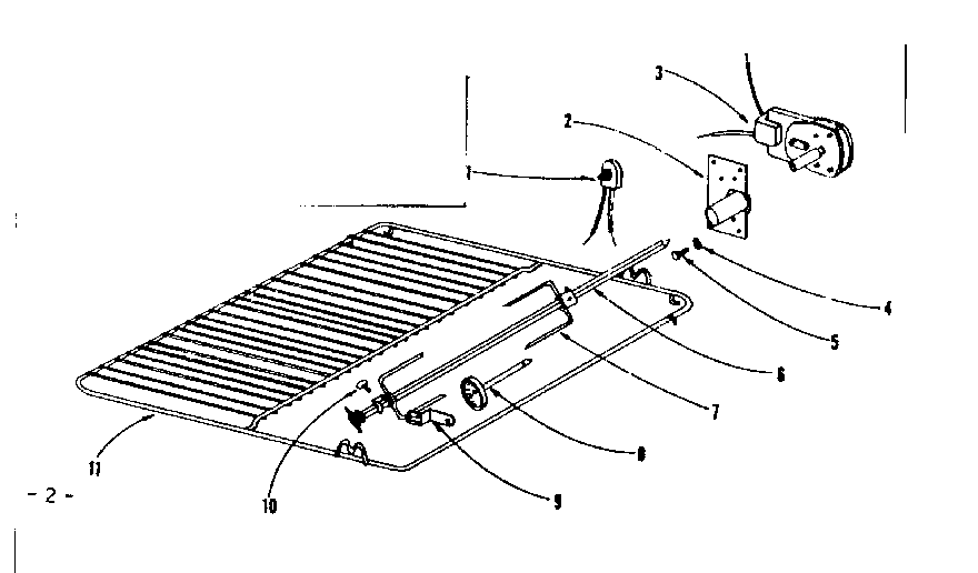 Kenmore 101934620 accessory - rotisserie diagram