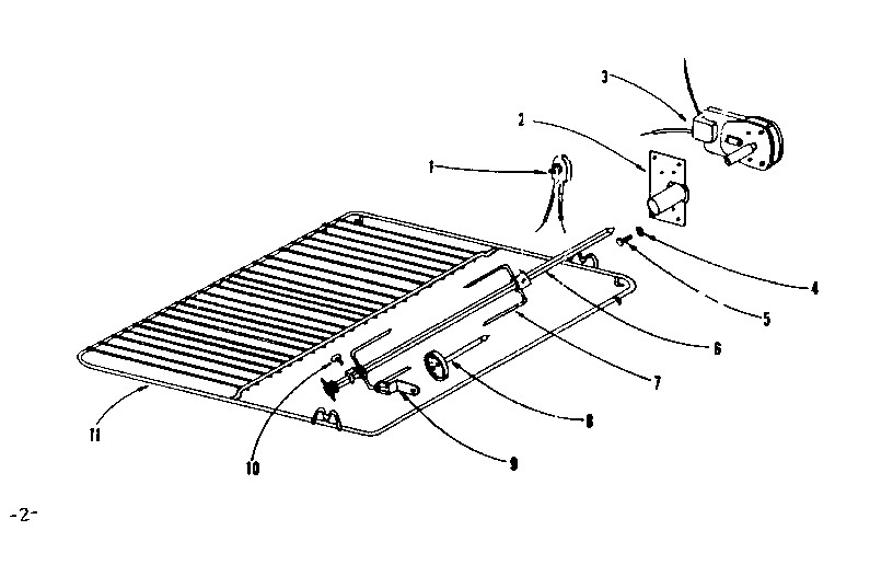 Kenmore 101934630 accessory - rotisserie diagram