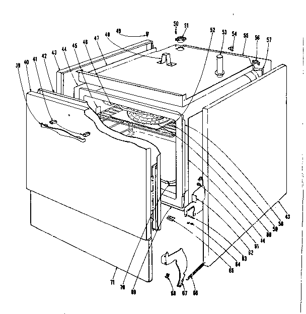 Kenmore 101934630 body section diagram