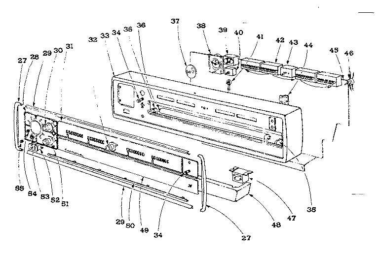 Kenmore 101935590 backguard section diagram