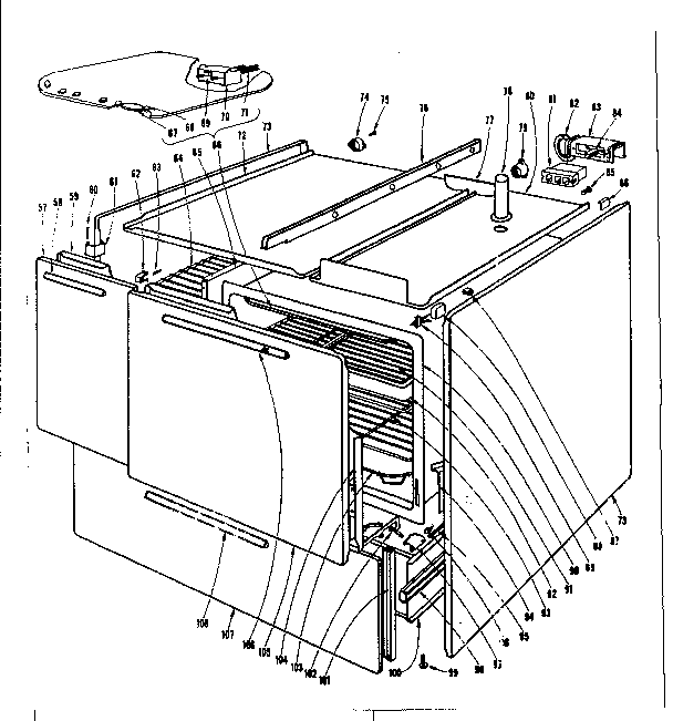 Kenmore 101935600 body section diagram