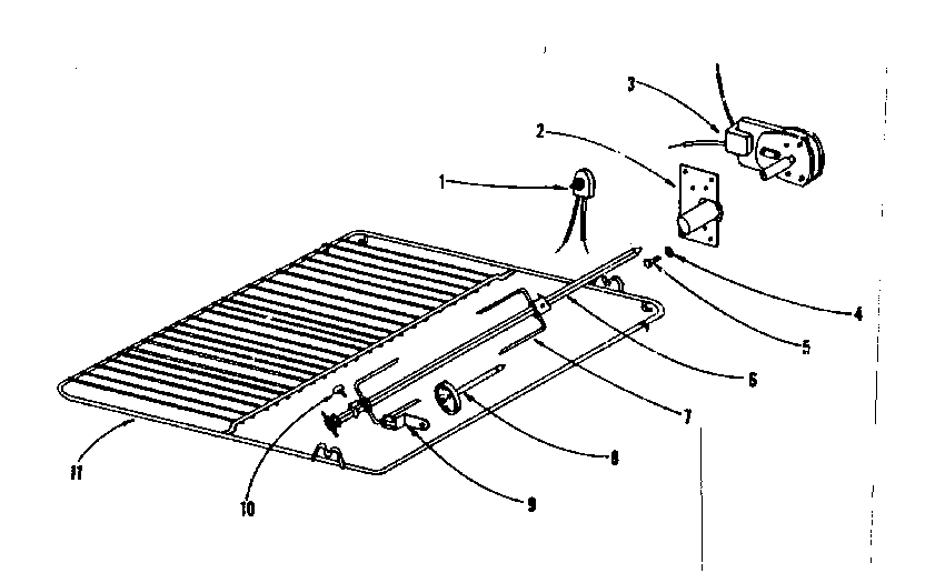 Kenmore 101935620 accessory - rotisserie diagram