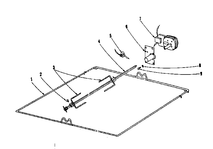 Kenmore 101936610 accessory - rotisserie diagram