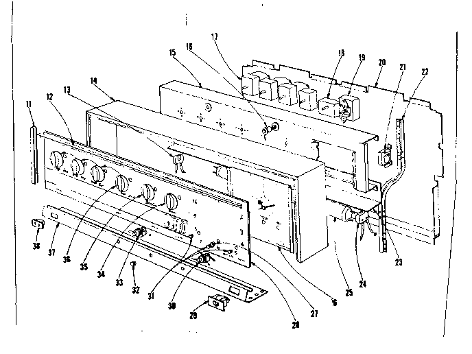 Kenmore 101936630 cook top section diagram