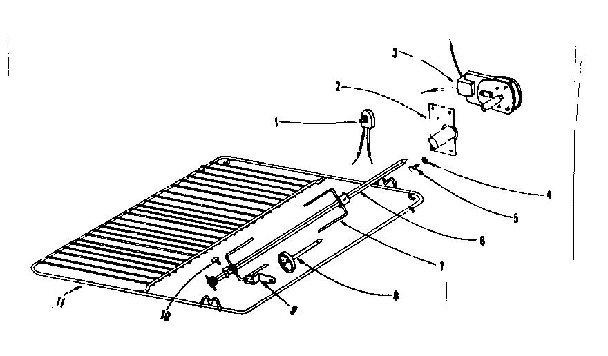 Kenmore 101936630 accessory - rotisserie diagram