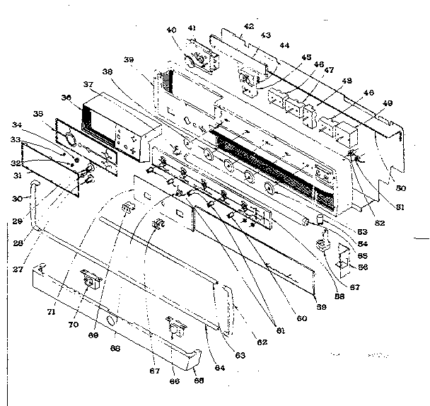 Kenmore 101937581 control panel diagram
