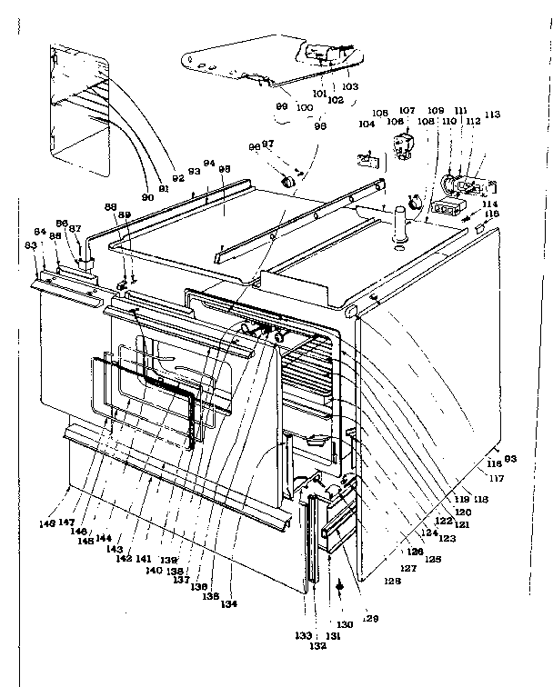 Kenmore 101937590 body section diagram
