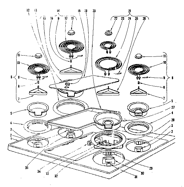 Kenmore 101937600 main top section diagram