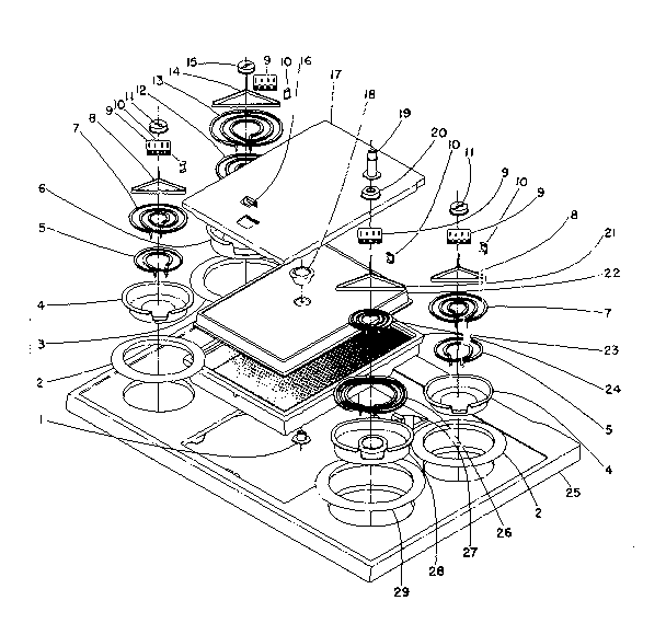 Kenmore 101939581 main top section diagram