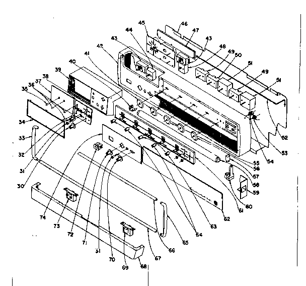 Kenmore 101939581 control panel diagram