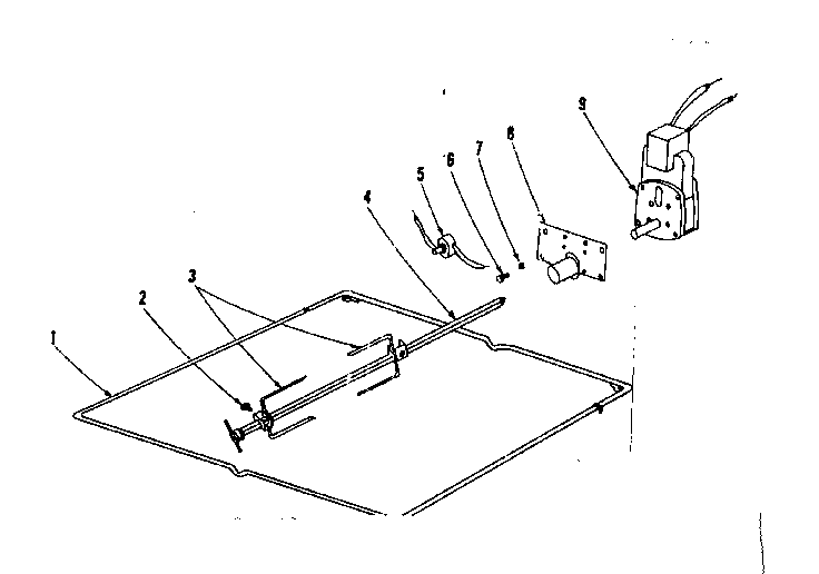Kenmore 101961610 accessory-rotisserie diagram