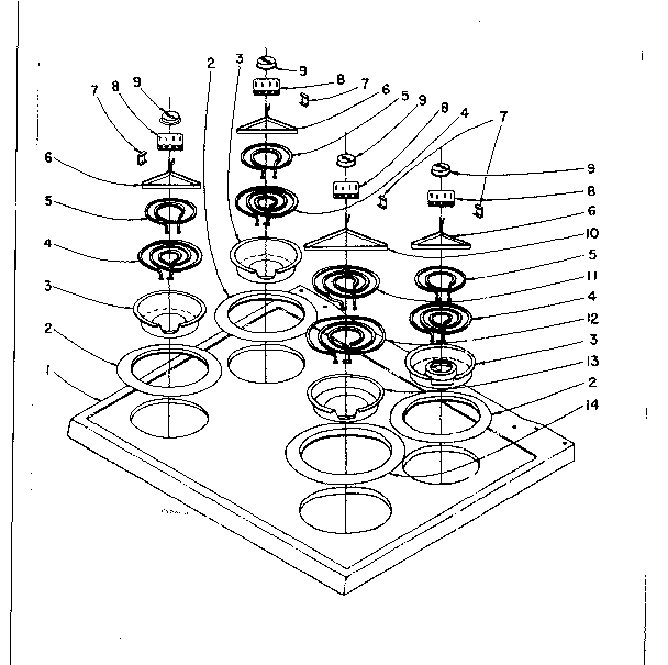 Kenmore 101962587 main top section diagram