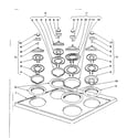 Kenmore 101963582 cooktop section diagram