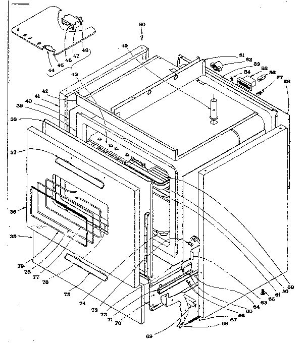 Kenmore 101963582 body section diagram
