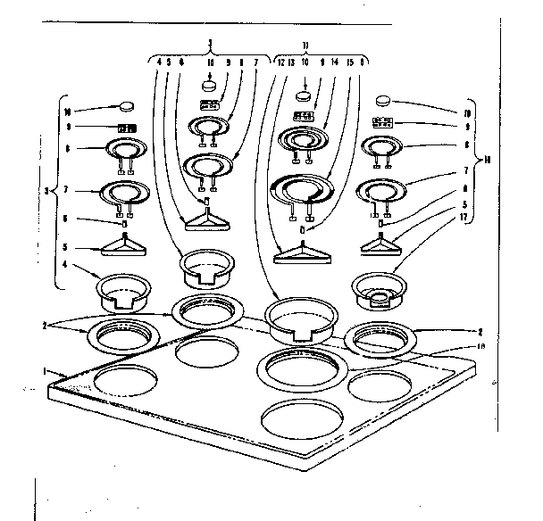 Kenmore 101963610 main top section diagram