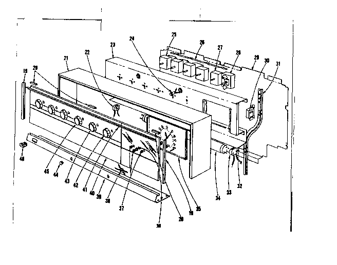 Kenmore 101963610 backguard section diagram