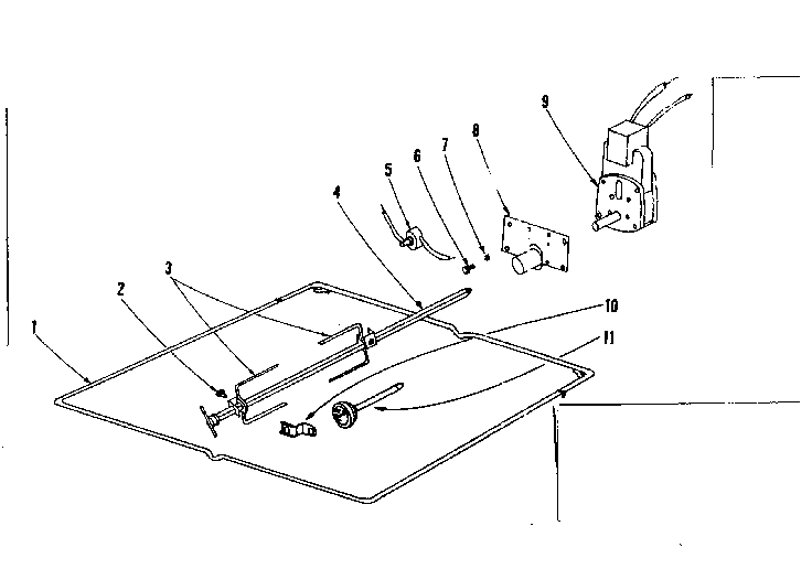Kenmore 101963630 accessory - rotisserie diagram