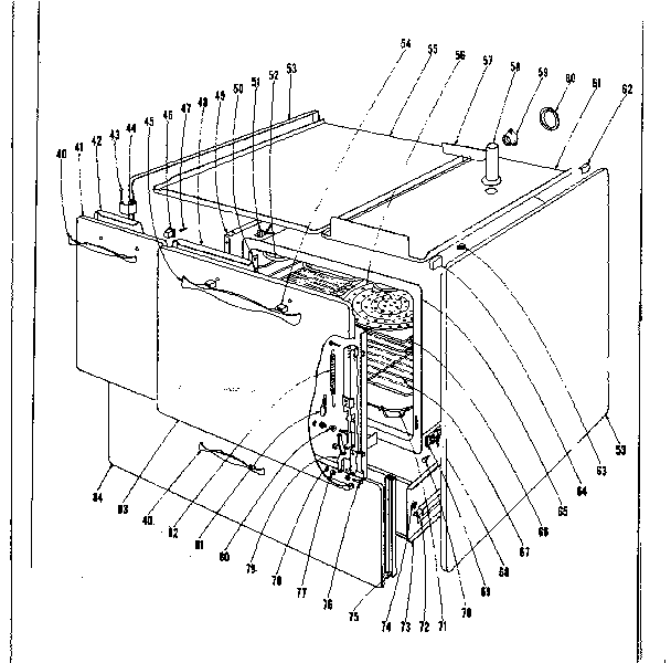 Kenmore 101963630 body section diagram