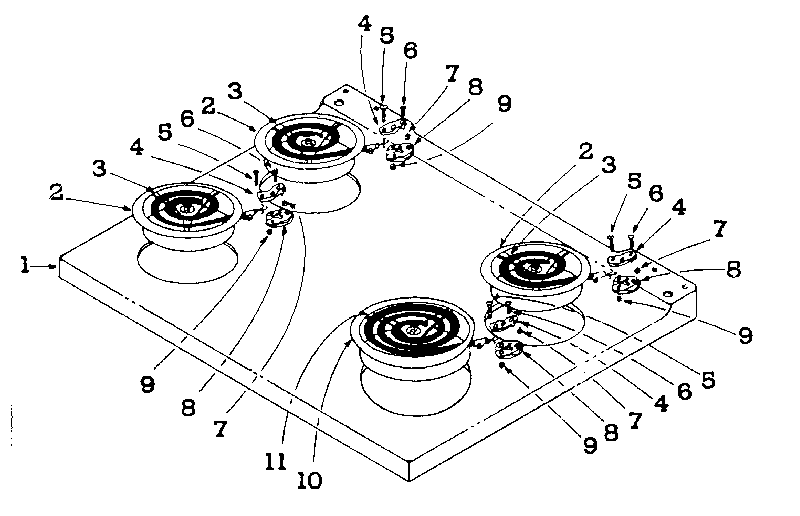 Kenmore 101969580 cooktop diagram