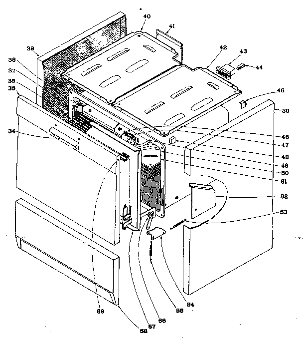 Kenmore 101969580 cabinet diagram