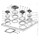 Kenmore 101967630 cook top section diagram