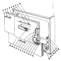Kenmore 101967630 door and drawer section diagram
