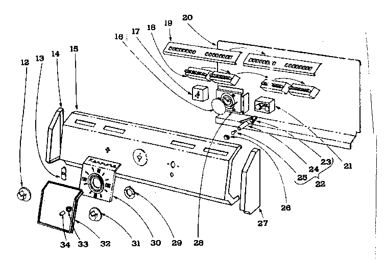 Kenmore 101969581 backguard section diagram