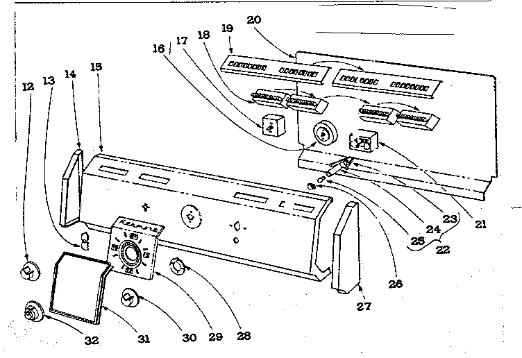 Kenmore 101969586 backguard section diagram