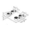Kenmore 101969595 cook top section diagram