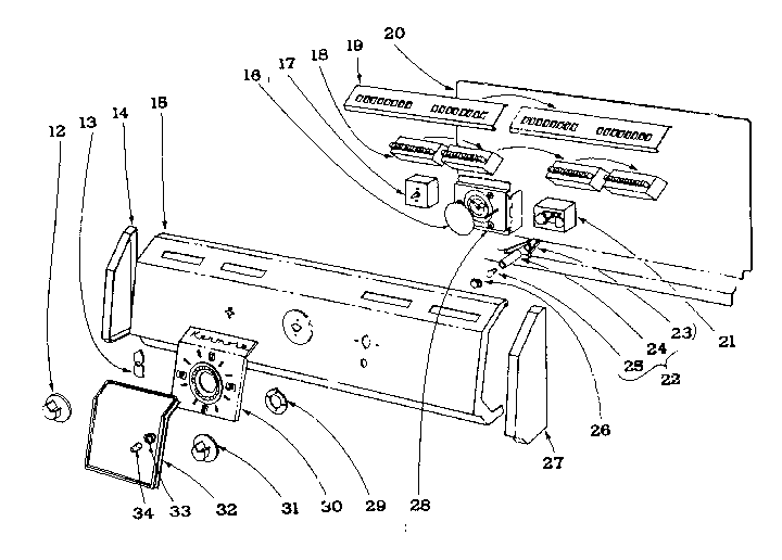 Kenmore 101969597 backguard section diagram