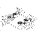 Kenmore 101969600 cook top section diagram