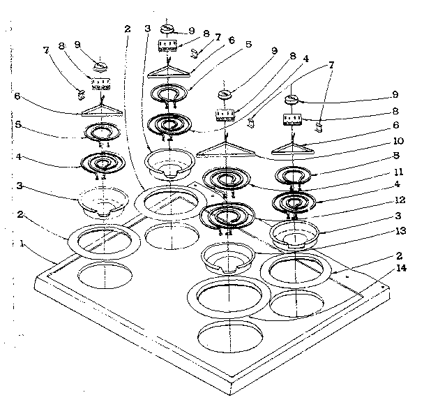 Kenmore 101977582 cooktop diagram