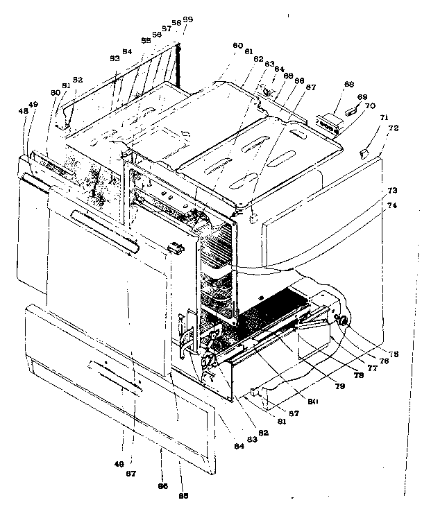 Kenmore 101977582 cabinet diagram