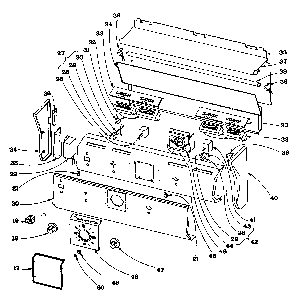 Kenmore 101977590 backguard section diagram