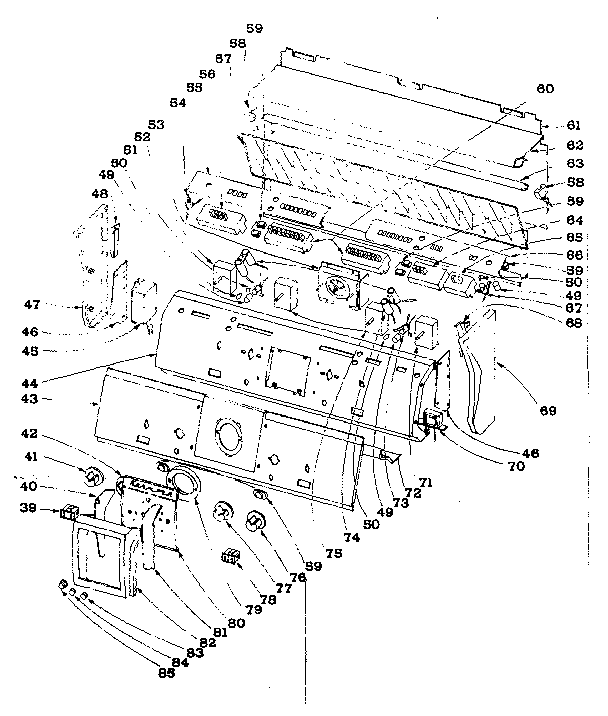 Kenmore 101978580 control panel diagram