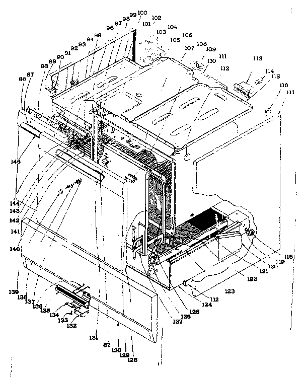 Kenmore 101978580 cabinet diagram