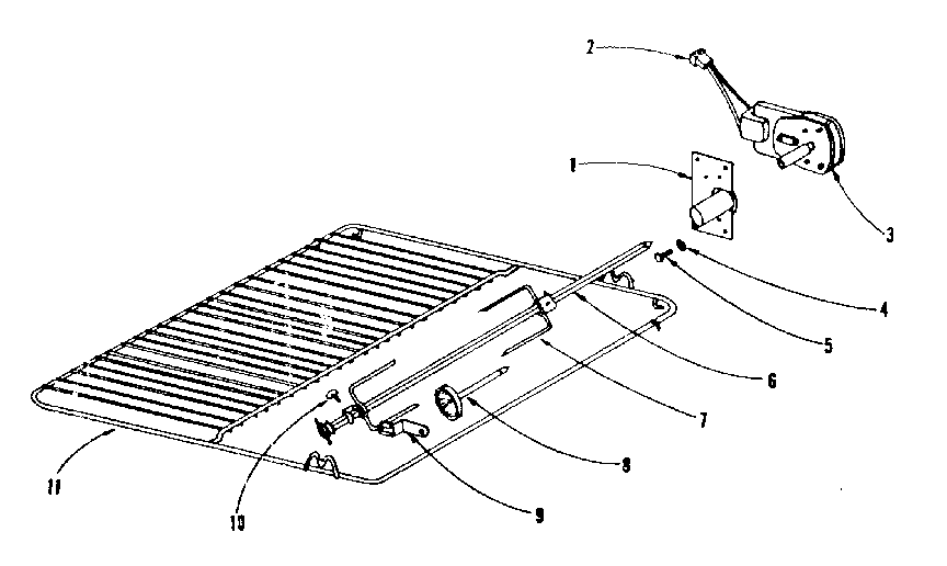 Kenmore 1019326400 accessory - rotisserie diagram