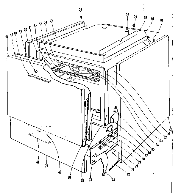 Kenmore 1019326400 body section diagram