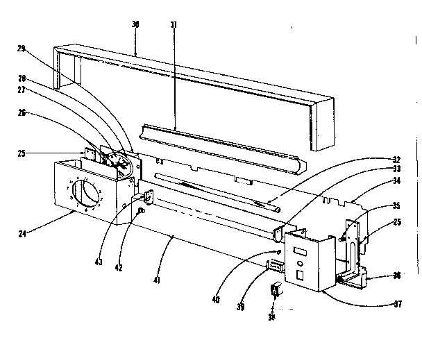 Kenmore 1019336441 backguard section diagram