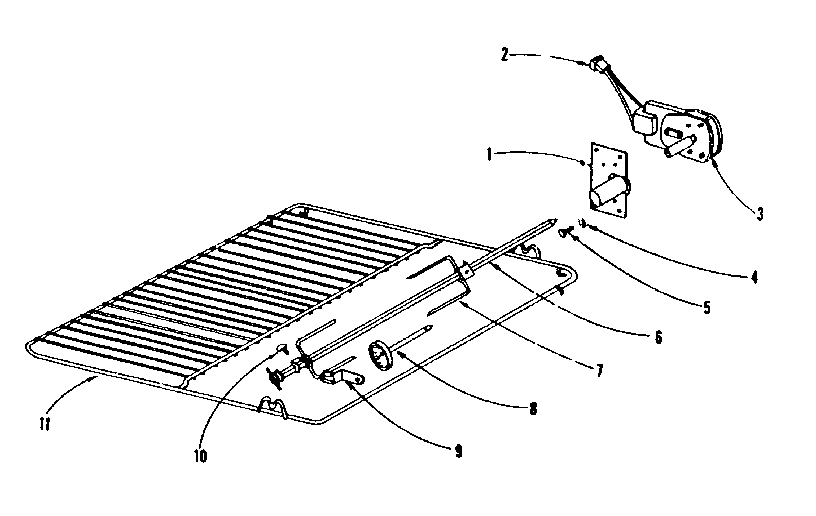 Kenmore 1019336441 accessory - rotisserie diagram