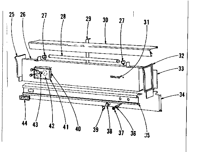Kenmore 1019336540 backguard section diagram