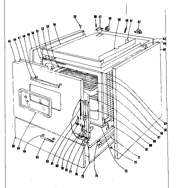 Kenmore 1019336540 body section diagram