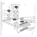 Kenmore 1019336541 cook top section diagram
