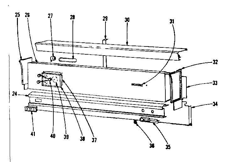 Kenmore 1019346500 backguard section diagram