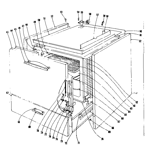Kenmore 1019346500 body section diagram