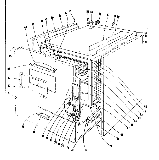 Kenmore 1019356540 body section diagram