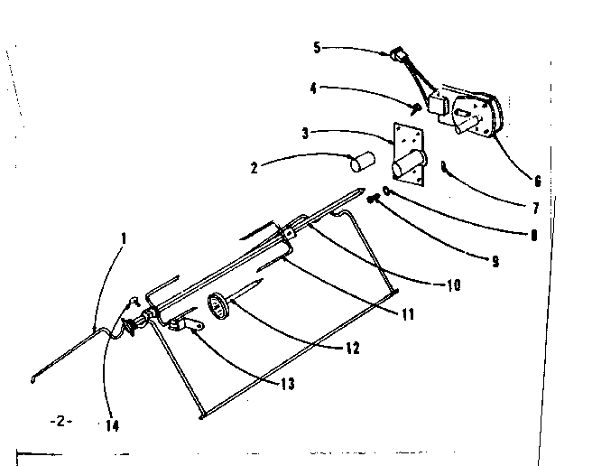 Kenmore 1019366550 accessory - rotisserie diagram